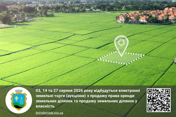 У Бориславі проведуть електронні земельні аукціони
