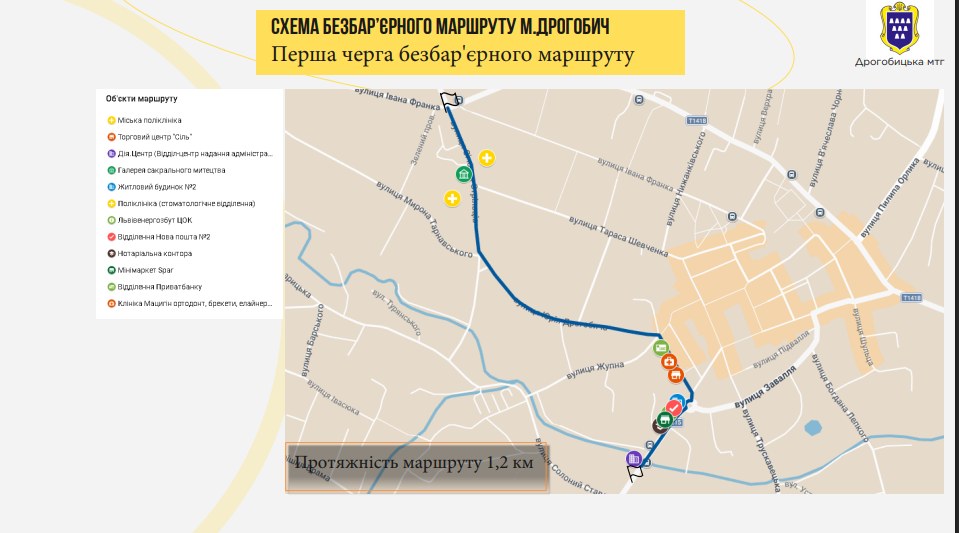 У Дрогобичі розпочинають безбар'єрний маршрут