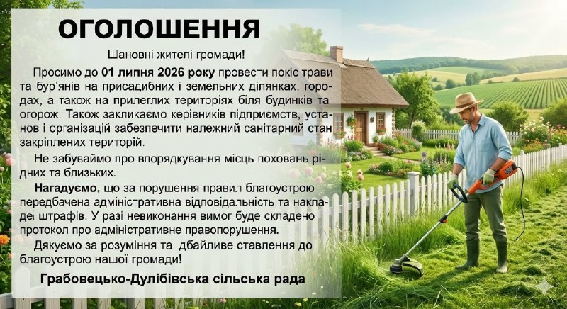 Грабовецько-Дулібівська громада закликає навести порядок